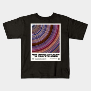 minimal_Neon Genesis Evangelion: The End of Evangelion Abstract Circular Anime Kids T-Shirt